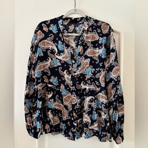 Boho Style Paisley Print Blouse